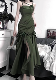 Wenkouban-2025 dress to impress party dress nye outfits Pretty Mermaid Green Long Ruffles Prom Dress YM1625