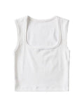 Wenkouban-Deep Square Collar Vests 2025 Summer New Fashion Sexy Women's Crop Tops Sling Vest Camis