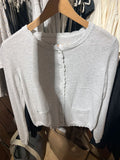 Wenkouban-back to school outfits spring outfits Pockets Gray Knitted Sweater Cardigan Woman Round Neck Long Sleeve Cotton Sweaters Autumn Sweet Preppy Style Knitwear Y2k Top