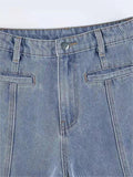 Wenkouban Flared jeans with Back Star patch