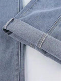 Wenkouban Flared jeans with Back Star patch