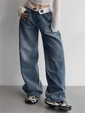 Wenkouban Hip Hop Boyfriend Baggy Jeans with Foldable Waistband