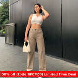 carhartt vest outfit Christmas outfits Black Friday Retro Light Khaki High Waist Style Mopping Straight Pants Jeans 2024 Street Fashion Trousers