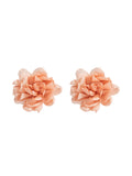 Wenkouban-Christmas Thanksgiving Solid Color Three-Dimensional Flower Drop Earrings