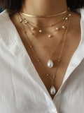 Wenkouban-Christmas Thanksgiving Original Vintage Statement Geometric Chains Necklace