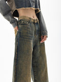 Wenkouban-Boyfriend jeans with a classic vintage wash- Streetwear y2k outfits Fall Outfits Christmas Thanksgiving Gift New Year's Eve