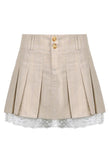 Wenkouban-nye outfits Cotton Linen Pleated Mini Skirt 2025 fashion trends y2k style party club outfits