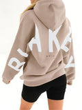 Wenkouban-Hip Hop Oversize Hoodie mit Buchstabenaufdruck- Streetwear y2k outfits Fall Outfits Christmas Thanksgiving Gift New Year's Eve