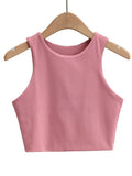 Wenkouban-2025 Summer Fashion Women Sexy Slim Tops O-neck Sleeveless Double Nylon Ladies Good Quality Tank Tops 6 Colors