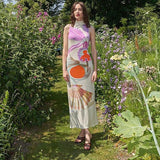 Wenkouban-spring outfits 2025 prety outfits Promyse Printed Maxi Dress