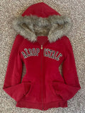 Wenkouban-Winter 2024 New American Retro Design 1980s fashion y2k outfits Eroposta Red Hoodie