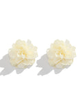 Wenkouban-Christmas Thanksgiving Solid Color Three-Dimensional Flower Drop Earrings