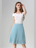 Wenkouban-Women Chiffon Pleated Skirt Vintage High Waist Tutu Skirts Womens Saia Midi Rokken 2025 Summer Style Jupe Femme Skirt