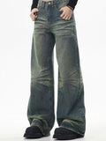 Wenkouban Hip Hop High Waist Baggy Boyfriend Jeans