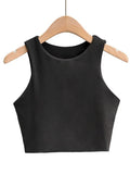 Wenkouban-2025 Summer Fashion Women Sexy Slim Tops O-neck Sleeveless Double Nylon Ladies Good Quality Tank Tops 6 Colors