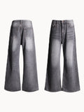 Wenkouban Baggy Washed Jeans Women Vintage Y2k Grunge Harajuku Denim Trousers Japanese Style Wide Leg Boyfriend Jeans Streetwear