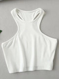 Wenkouban-Women Racer Back Slim Fit Rib Tank Top