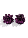 Wenkouban-Christmas Thanksgiving Solid Color Three-Dimensional Flower Drop Earrings