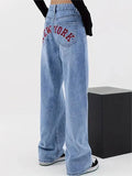 Wenkouban-Baggy boyfriend jeans with an embroidered motif on the back- Streetwear y2k outfits Fall Outfits Christmas Thanksgiving Gift New Year's Eve