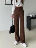 Wenkouban-Summer Women Brown Jeans High Waist Loose Straight Wide Leg Denim Female Y2k Casual Streetwear Vintage Baggy Trouser