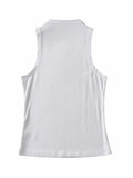 Wenkouban-2024 Summer NEW Arrival Women Solid Color Causal Sexy Croped-Top Sleeveless Tank Streetwear