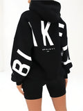 Wenkouban-Hip Hop Oversize Hoodie mit Buchstabenaufdruck- Streetwear y2k outfits Fall Outfits Christmas Thanksgiving Gift New Year's Eve