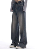 Wenkouban-2000er Y2K Vintage Baggy Boyfriend Jeans mit Wasch Effekt- Streetwear y2k outfits Fall Outfits Christmas Thanksgiving Gift New Year's Eve