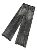 Wenkouban Y2k Streetwear Punk Hip Hop Jeans Women Grunge Baggy Ripped Denim Trousers Gothic Vintage Distressed Wide Leg Jeans Goth