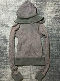 Wenkouban-Winter 2024 New American Retro Design 1980s fashion y2k outfits Stone Graphite Hoodie