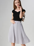 Wenkouban-Women Chiffon Pleated Skirt Vintage High Waist Tutu Skirts Womens Saia Midi Rokken 2025 Summer Style Jupe Femme Skirt