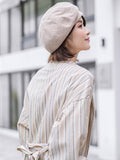 Wenkouban-Christmas Thanksgiving Personality Striped&Plaid Beret Hat