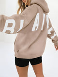 Wenkouban-Hip Hop Oversize Hoodie mit Buchstabenaufdruck- Streetwear y2k outfits Fall Outfits Christmas Thanksgiving Gift New Year's Eve