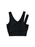 Wenkouban-Sexy Camis Solid Knit Short Hollow Out Sleeveless Tank Tops