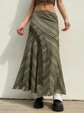 Wenkouban-nye outfits Vintage Print Irregular Pleated Bow Midi Skirt 2025 fashion trends y2k style party club outfits