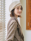 Wenkouban-Christmas Thanksgiving Personality Striped&Plaid Beret Hat