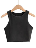 Wenkouban-2025 Summer Fashion Women Sexy Slim Tops O-neck Sleeveless Double Nylon Ladies Good Quality Tank Tops 6 Colors