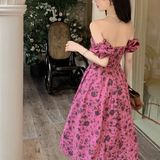 Wenkouban-2025 dress to impress party dress nye outfits Holiday style floral long dress YM1544