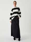 Wenkouban-Christmas Thanksgiving outfits_Contrast Color Striped Trendy Crew Neck Sweater