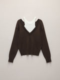 Wenkouban-Christmas Thanksgiving outfits_Contrast Color Graceful Patchwork Sweater