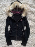 Wenkouban-Winter 2024 New American Retro Design 1980s fashion y2k outfits Skull fur Hoodie