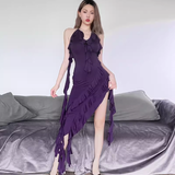 Wenkouban-2025 dress to impress party dress nye outfits Chic Purple Summer Dress   YM1392