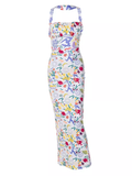 Wenkouban-2025 dress to impress party dress nye outfits Irregular printed long dress  YM1390