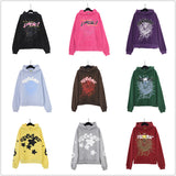 Hip Hop Men's and Women's Street Print Letter Hooded Collar Tops