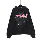 Hip Hop Men's and Women's Street Print Letter Hooded Collar Tops