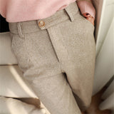 Winter outfits Woolen Pants Women's Autumn and Winter Casual Suit Pants