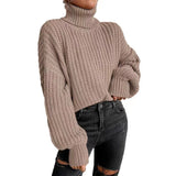 winter outfits women Women's Loose Thread Pilling Knitted Sweater Urban Trend Solid Color round Neck