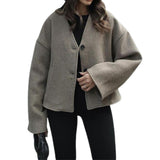 fall outfits women Christmas Thanksgiving Black Friday Lazy Loose Coat Casual Comfortable Commuter Short Overcoat Coat