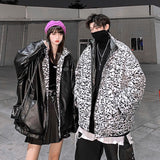 Winter outfits  Cyber Monday 2024 chill guy Leopard Print Plush Coat for Both Sides Fashionable Ins Winter Men and Women Cotton-Padded Coat