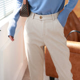 Winter outfits Woolen Pants Women's Autumn and Winter Casual Suit Pants