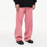 cute outfits fall Dopamine Straight Loose Washed Pants Three-Dimensional Cut Raspberry Pink Jeans Mid-High Waist Trousers